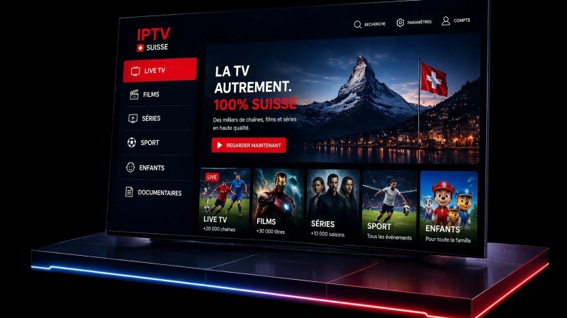 IPTV en Suisse : Profitez de +45 000 chaînes en HD/4K