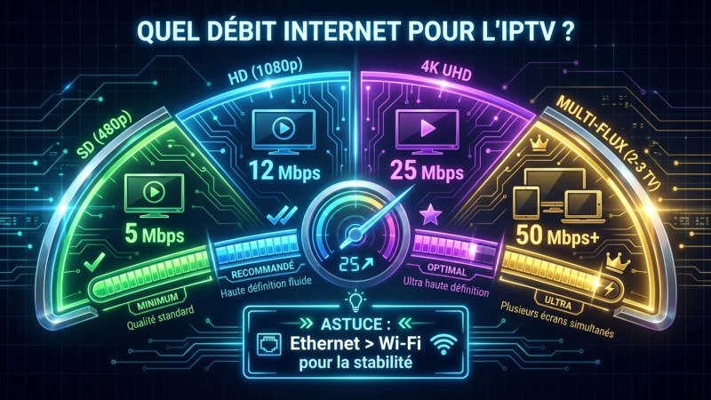 Quelle vitesse Internet pour l'IPTV 4K : Le guide ultime